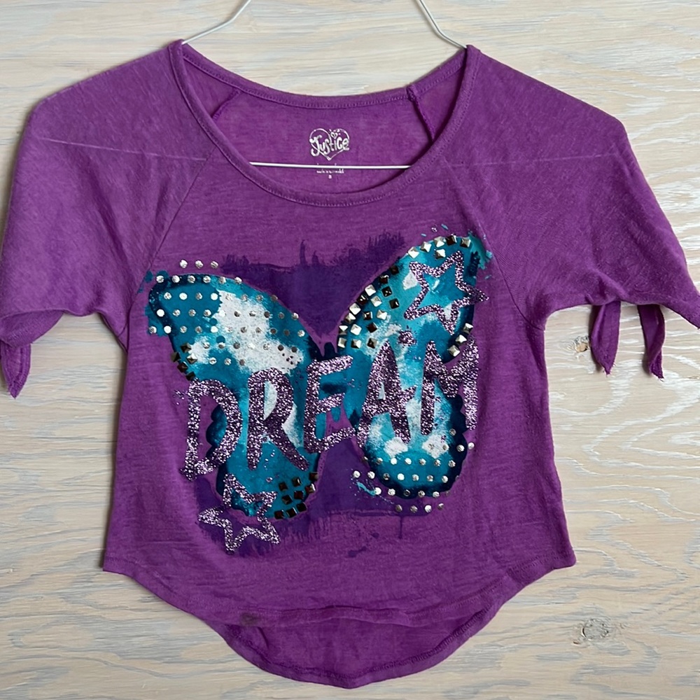 Justice Dream sheer top Sz 8